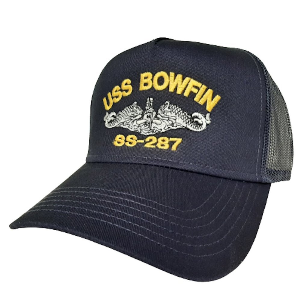 USS Bowfin SS-287 Baseball Cap Hat Mesh Snapback B